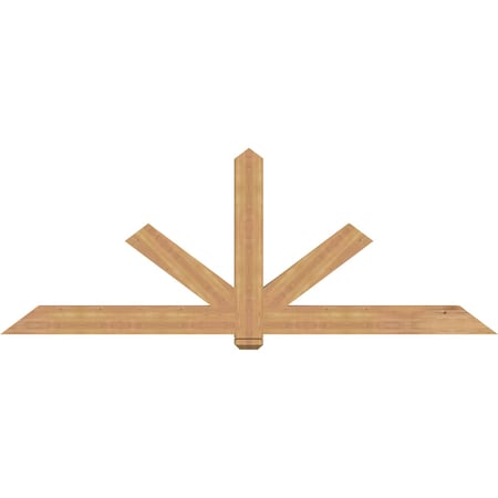 Ekena Millwork Kennewick Timber Gable Bracket, Western Red Cedar, 96"W x 36"H x 3 1/2"D x 5 1/2"F, 9/12 Pitch GBW096X36X0406KEN00SWR